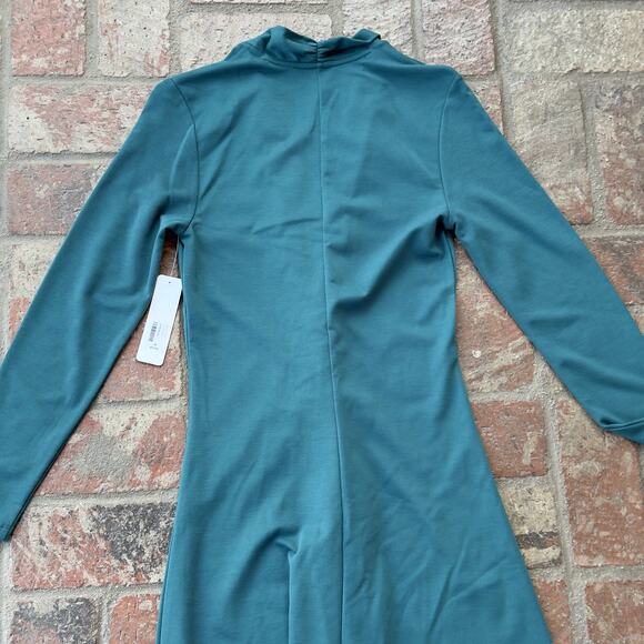 Soft Surroundings Lagia Maxi Dress Atlantic Deep Green Long Sleeve V-neck NWT - Picture 7 of 9